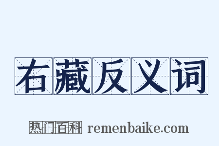 右藏反义词是什么意思的图片